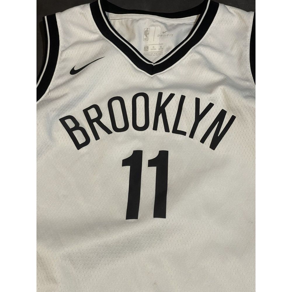 Nike Brooklyn Nets Kyrie Irving Authentic Association Jersey Boys 14 White D-383 - Picture 2 of 5